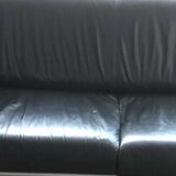 High end black leather sofa