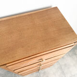 Oak chest of drawers with 5 drawers