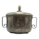 ABU Sugar Bowl, mid-century modern, silver-plated brass, Poland, 1960s