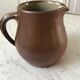 Handcrafted stoneware milk jug signed 70s