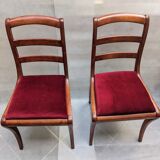 2 chairs style Restoration XIXth renovated