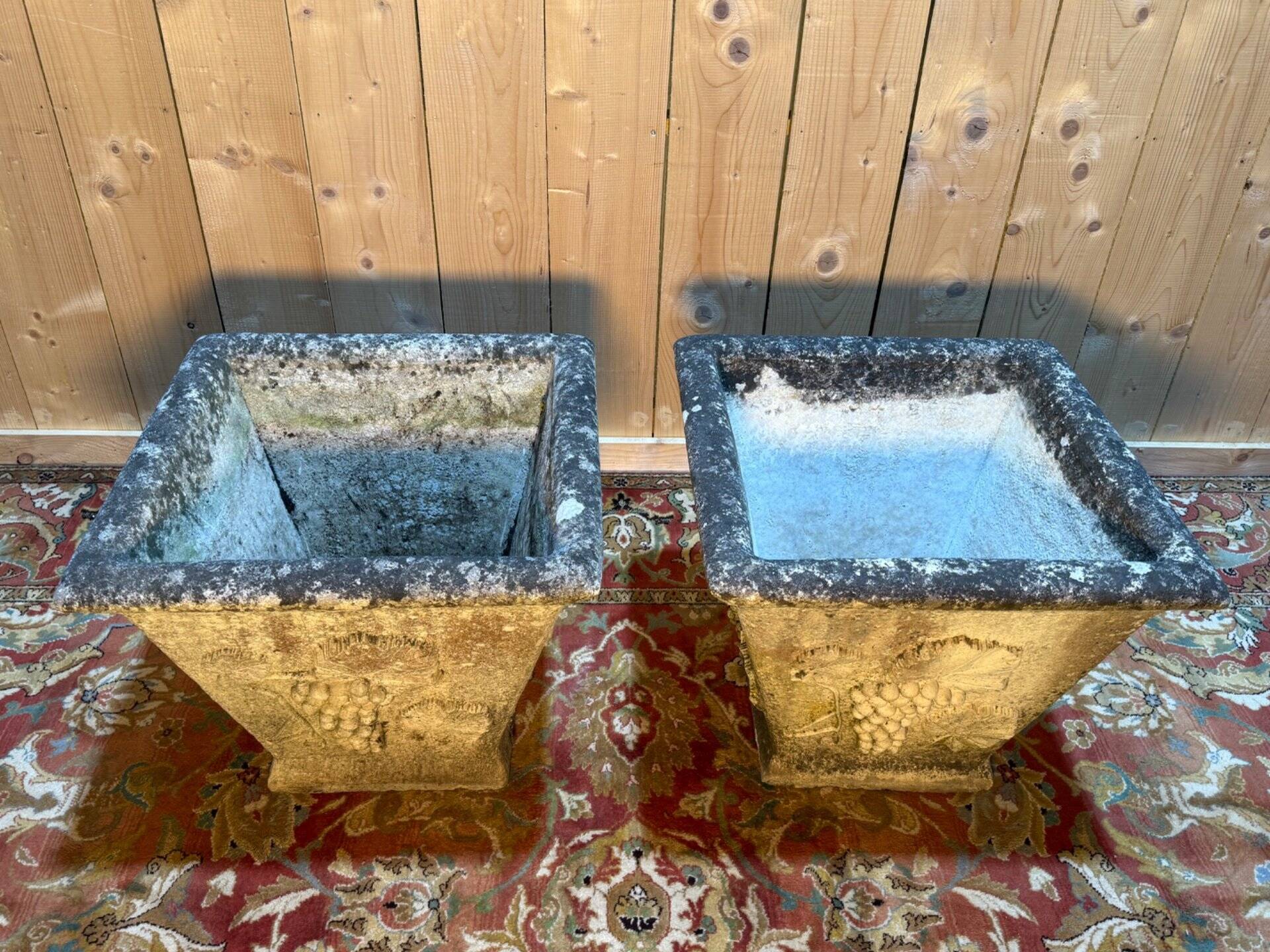 Pair of stone planters