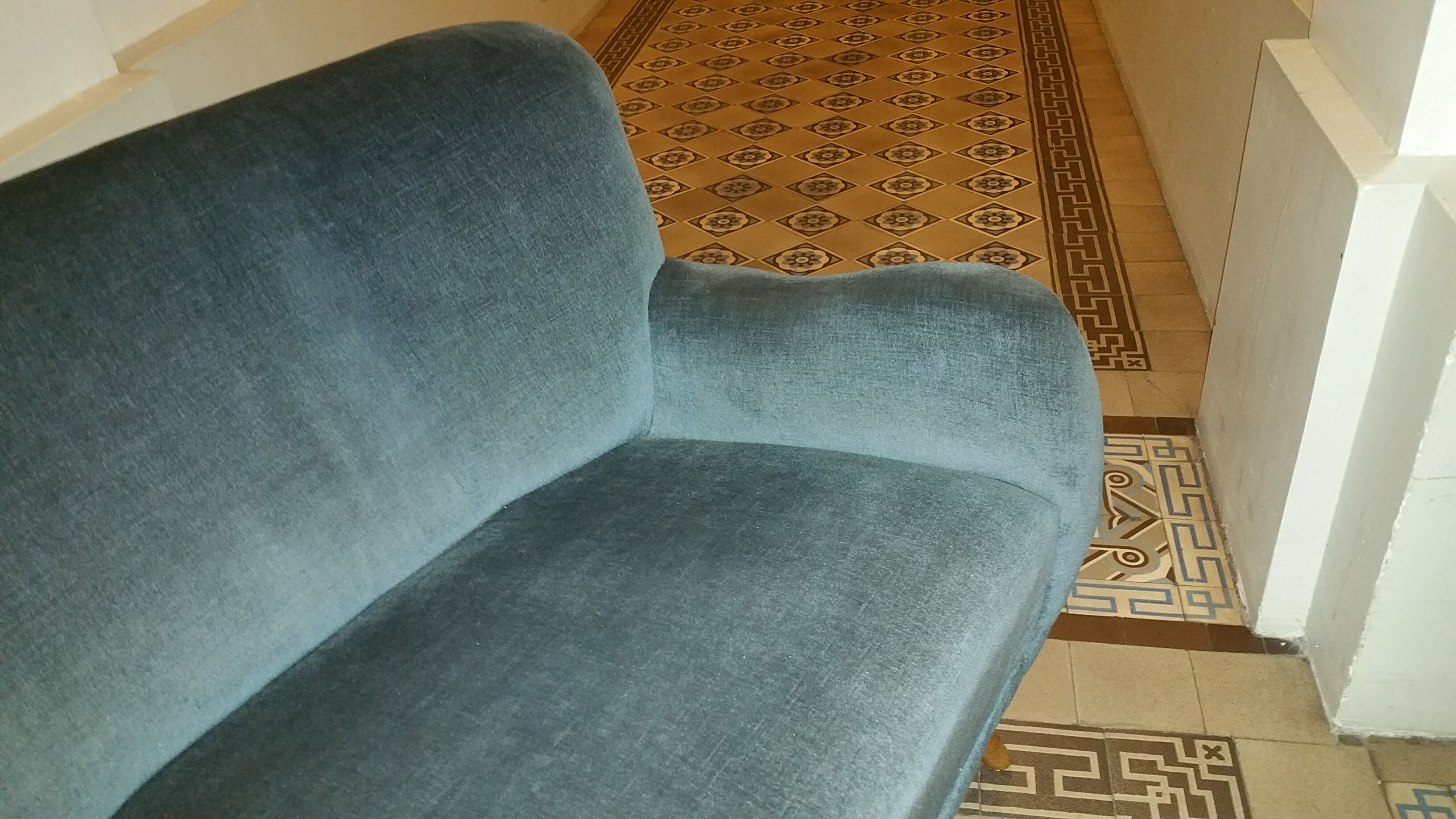 Sofa sofa 3 seats 50/60s Danish sculptural
