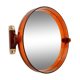 Vintage amber plexiglass mirror from the 70s