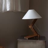 Wooden accordion lamp, 1970s