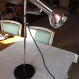 Chromed desk lamp, swivel, vintage, 70s