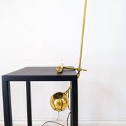 Modern Italian Table Lamp in Brass and Metal, Stilnovo Style