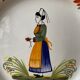 Set of 2 decorative plates Henriot Quimper France decorated by hand