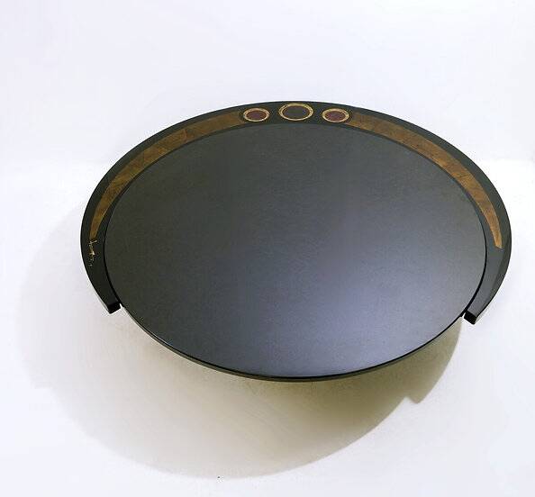 Large Coffee Table by Antonio Lupi 1/1 Black granite top - italy