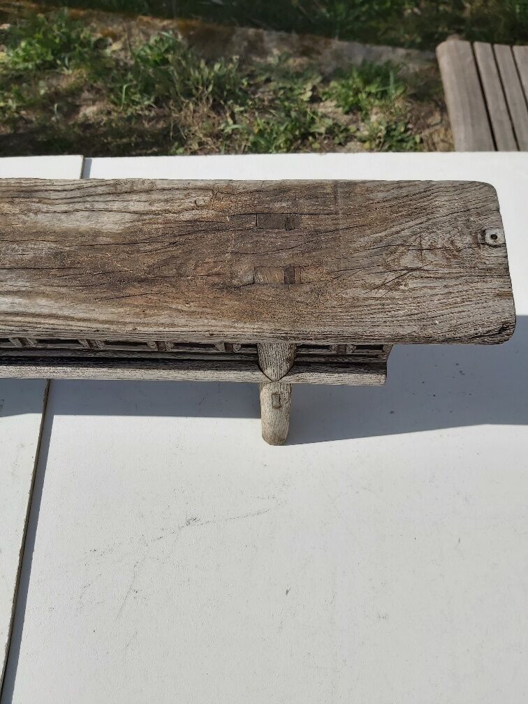 Former carved wood bench Orient/Asia