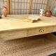 Raw wood coffee table