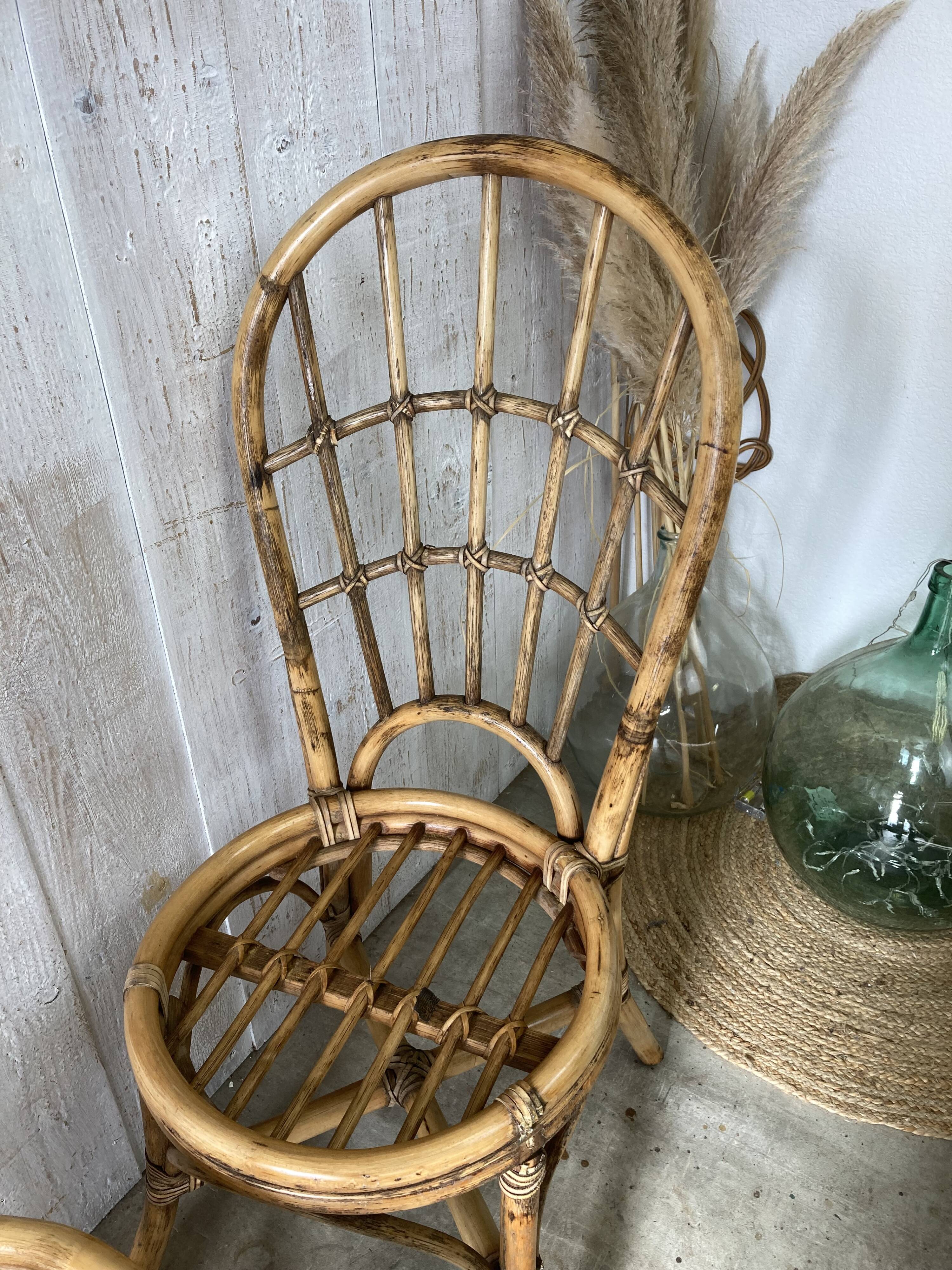 Pair of rattan chairs
