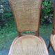 Vintage regency cherry chairs with canned backrests and seats