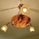 Art Deco pendant light in alabaster marble and bronze,1920s