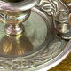 Hand candle holder, butterfly decoration, solid brass