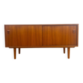 Teak sideboard with internal record holder, Denmark 1960