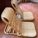 Paire de fauteuils pliables  en rotin