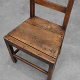 Antique oak late 19th century oak side chair, Belgium
