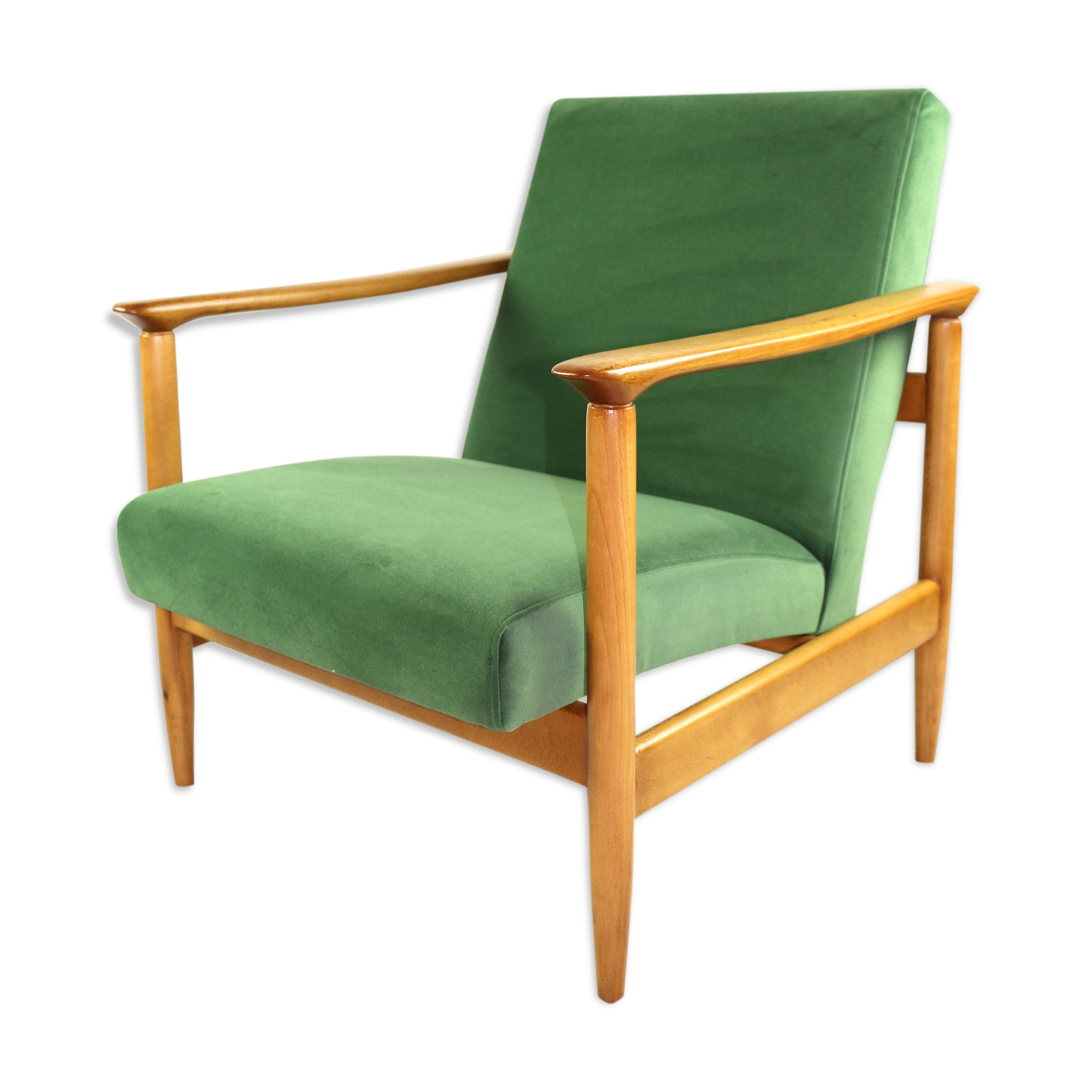 Fauteuil vert par Edmund Homa, années 1970