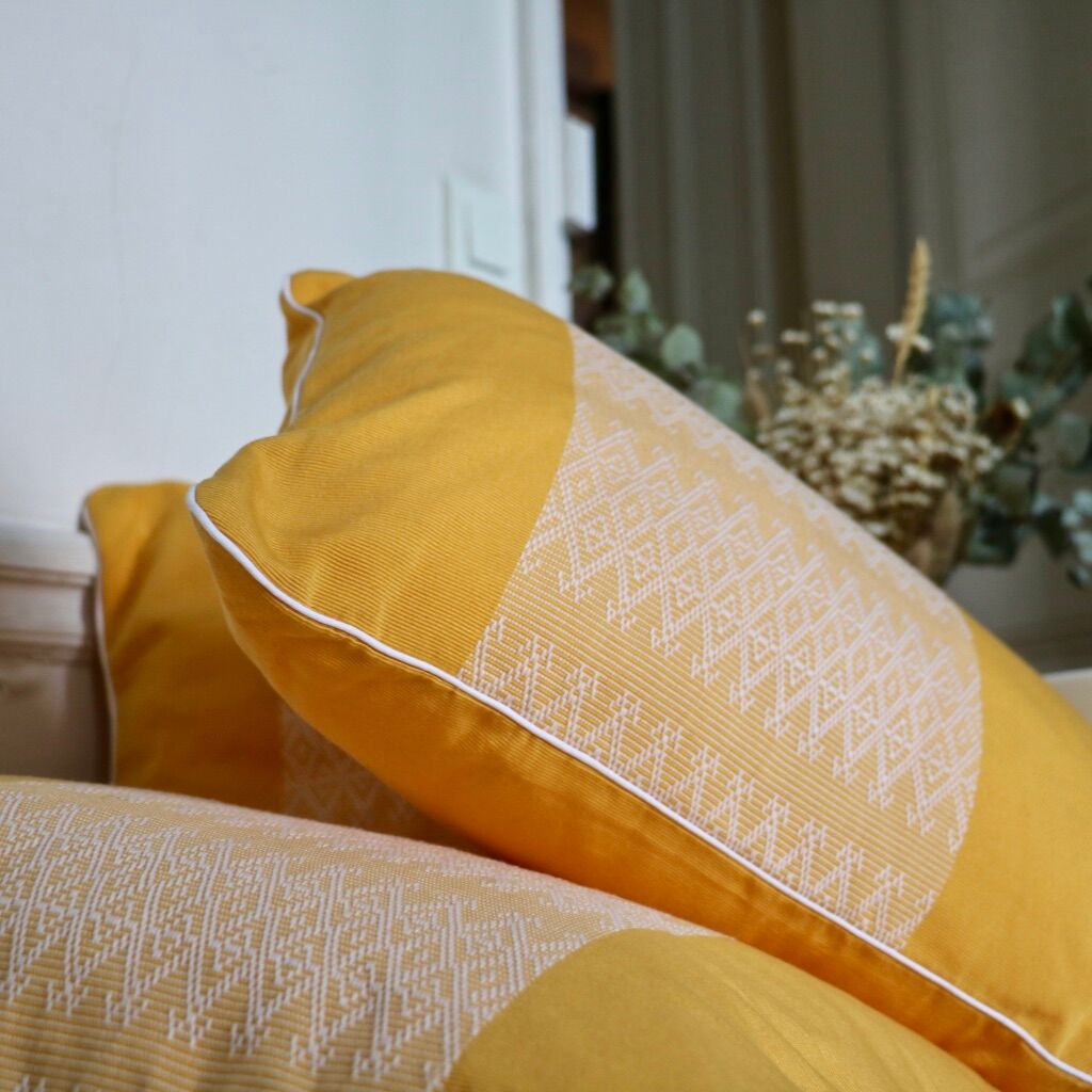 Yellow seomi cushion