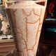 Ceramic vase art deco style - vintage - orange