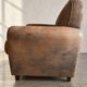 Club armchair in suede effect