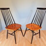 Set of 4 scandinavian teak chairs 60s