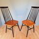 Set of 4 scandinavian teak chairs 60s