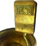 Brass and copper brass ashtray art nouveau Daalderop Tiel Holland 1930-1940