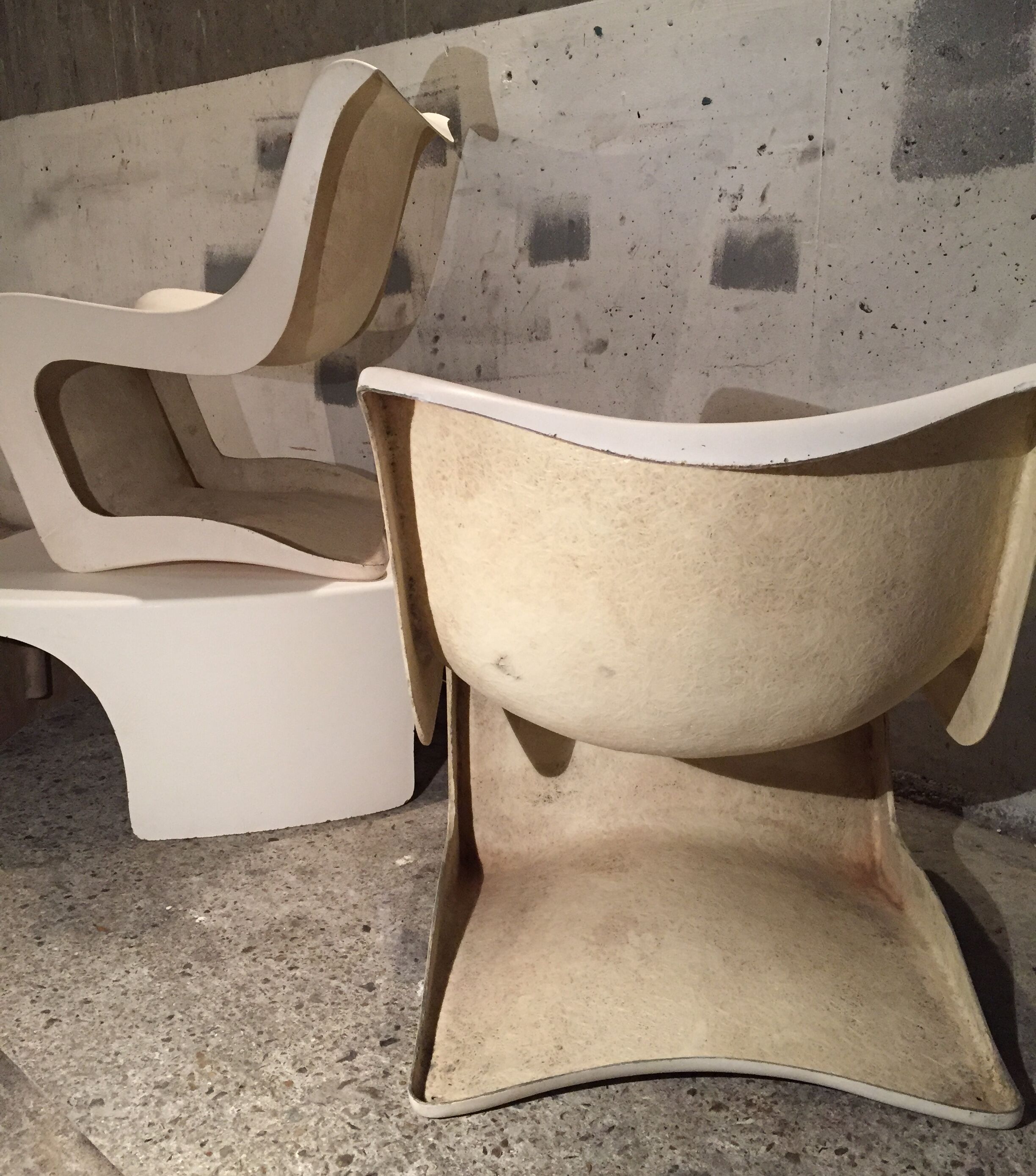 Two armchairs and a coffee table