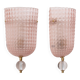 Pair of Art Dèco Style Italian Murano Glass and Brass Sconces