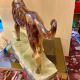 Vintage chien céramique berger allemand