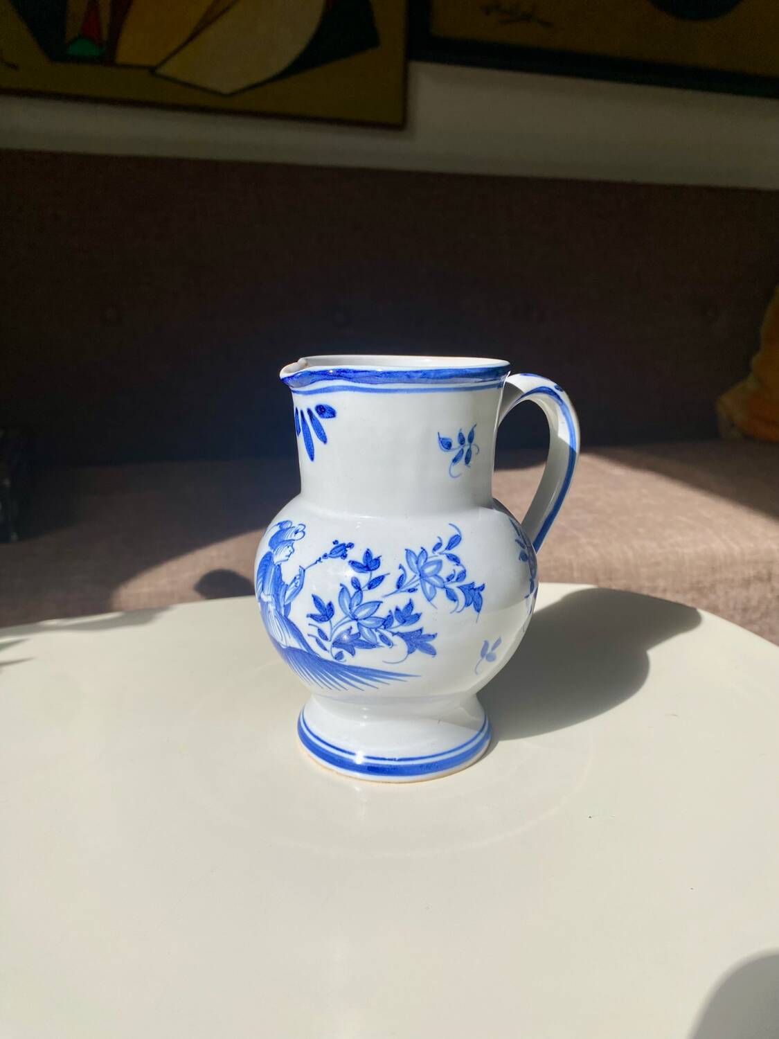 Small antique ceramic pitcher