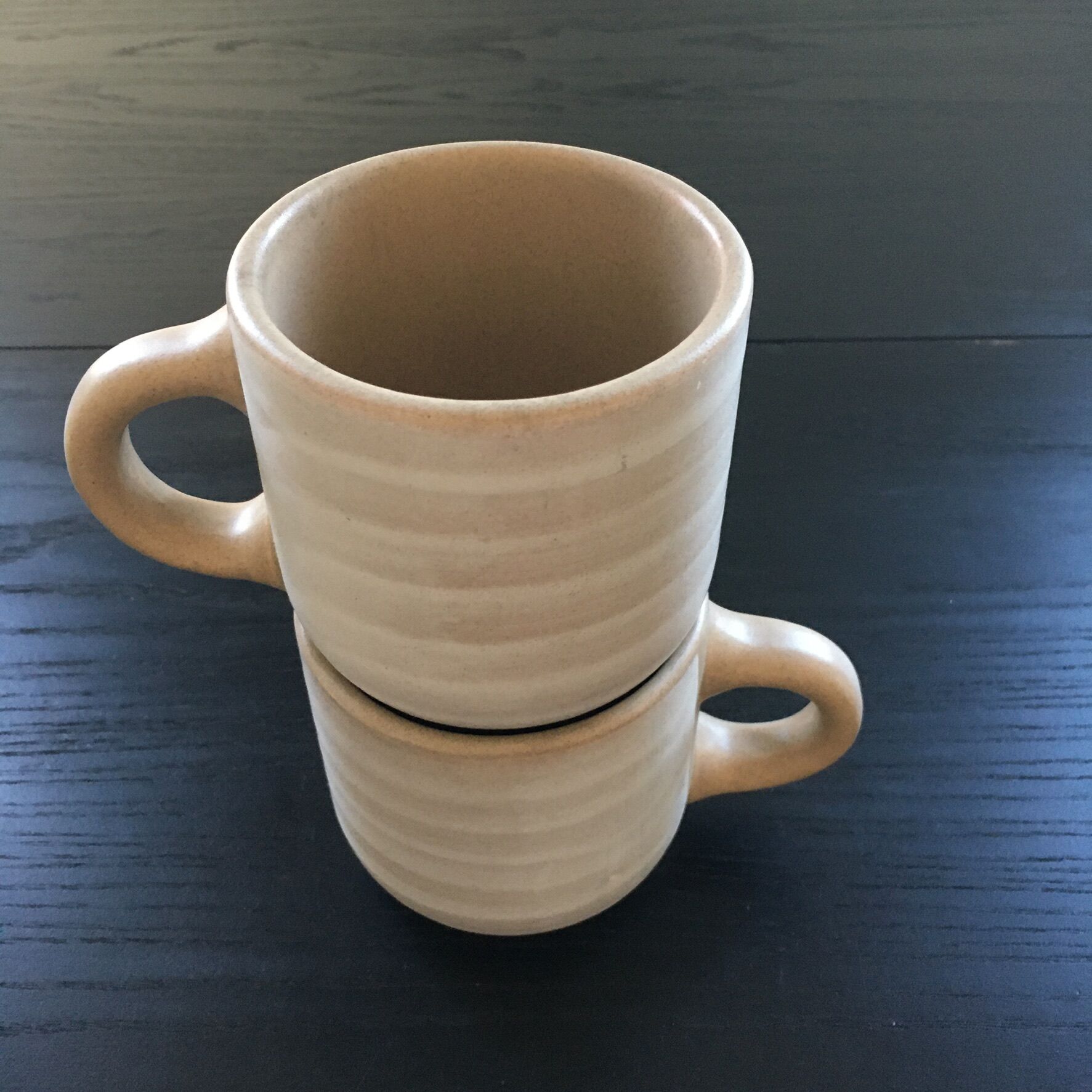 Pair of Niderviler stoneware mugs