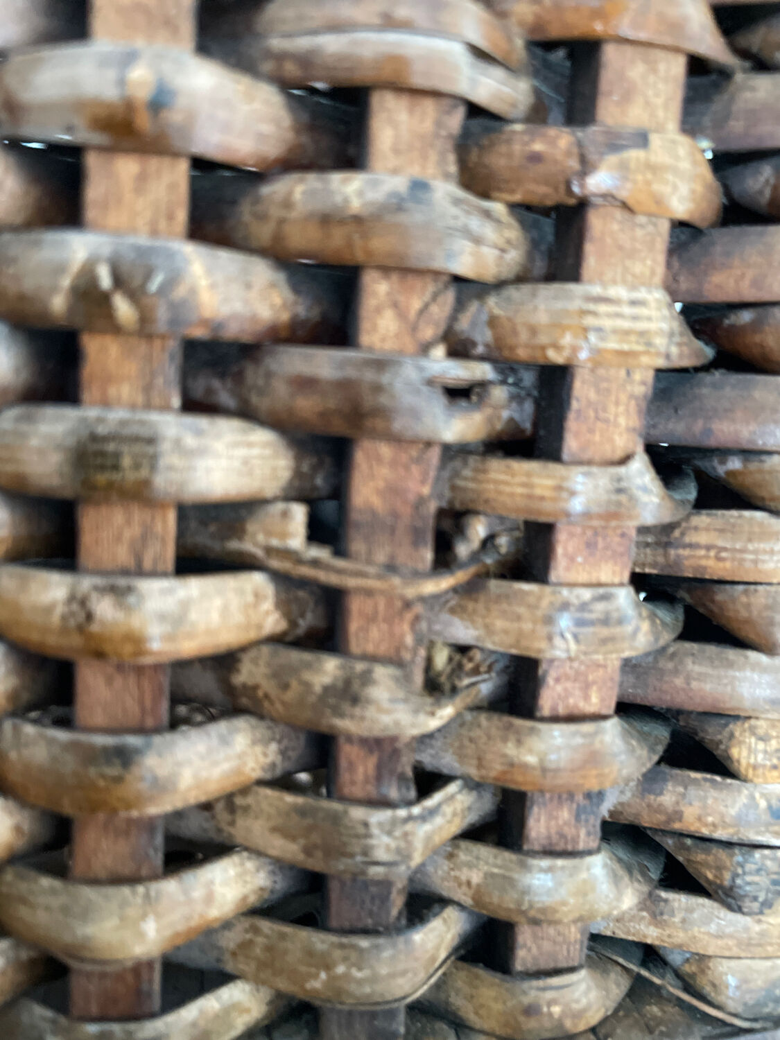 Wicker trunk woven nineteenth century