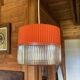Vintage orange and transparent plastic pendant light