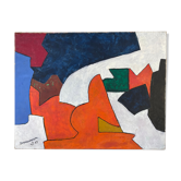 Painting painting geometric abstract composition, Poliakoff 1969