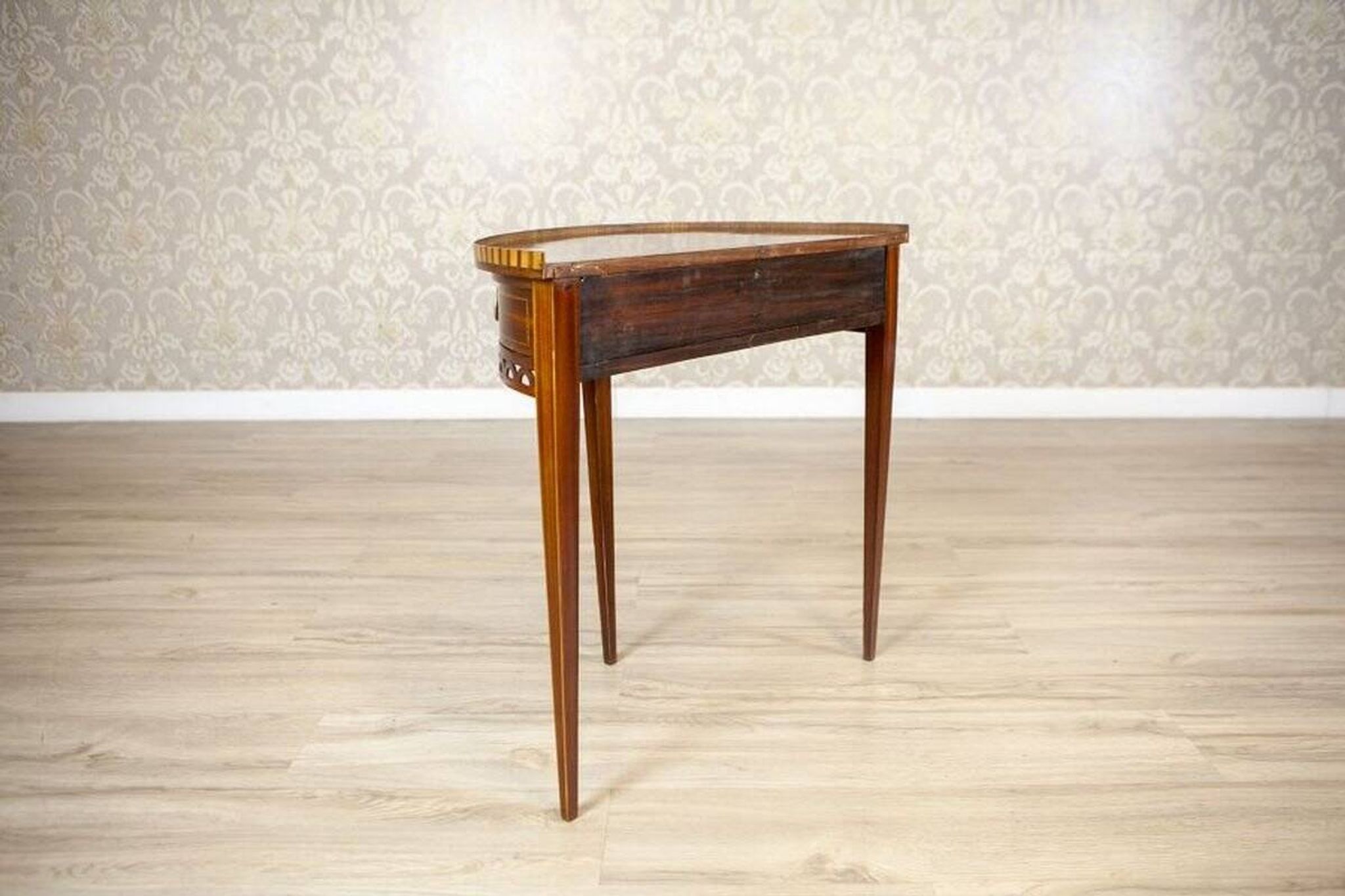 Semi-Circular Mahogany Wall Table, Early 20th Century