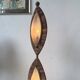 Lampadaire bronze et corde 1970