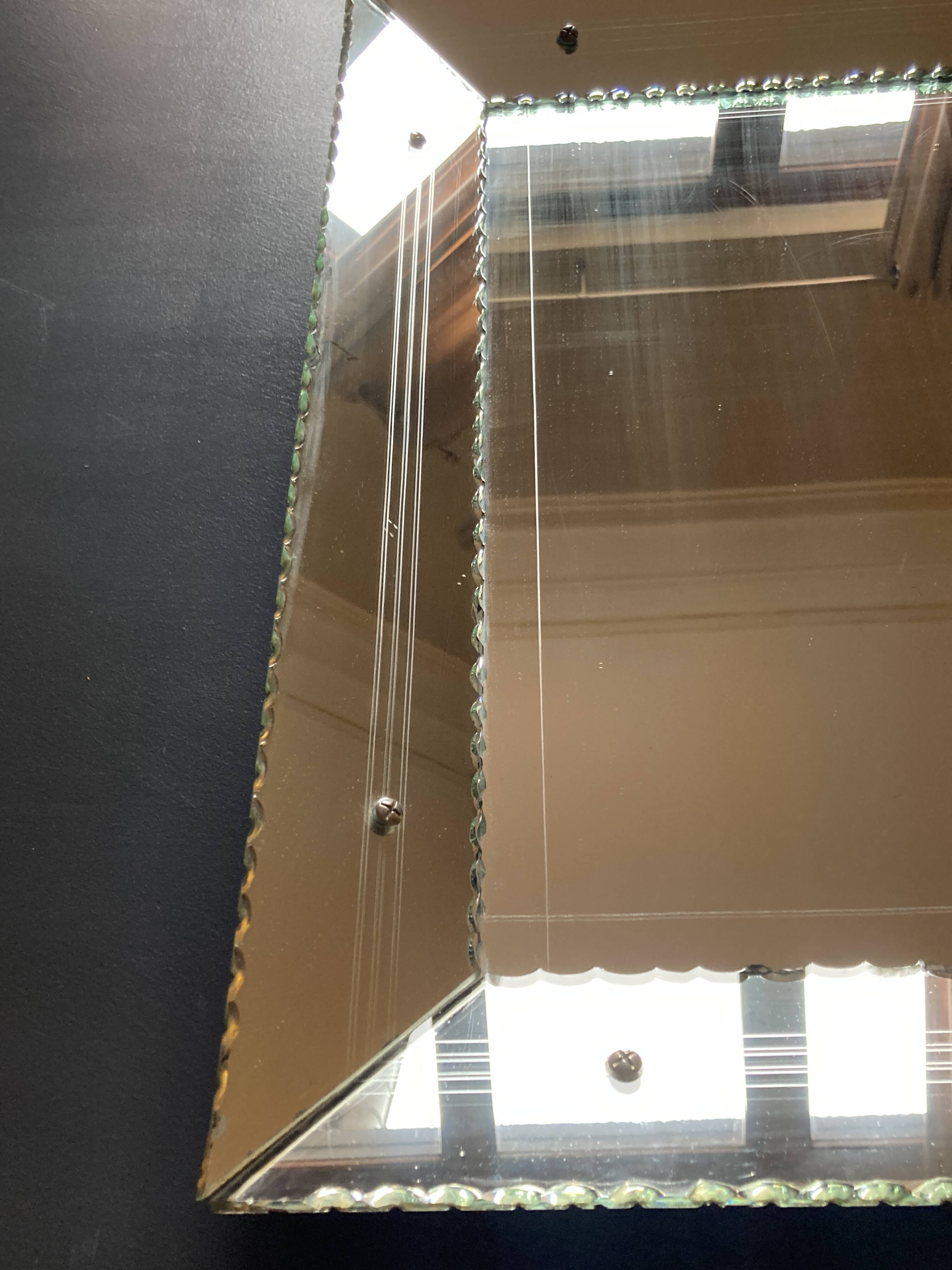 1940s mirror with glazing beads