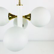 Lustre Kaiser Pop Art 4 boules opaline, 1960s