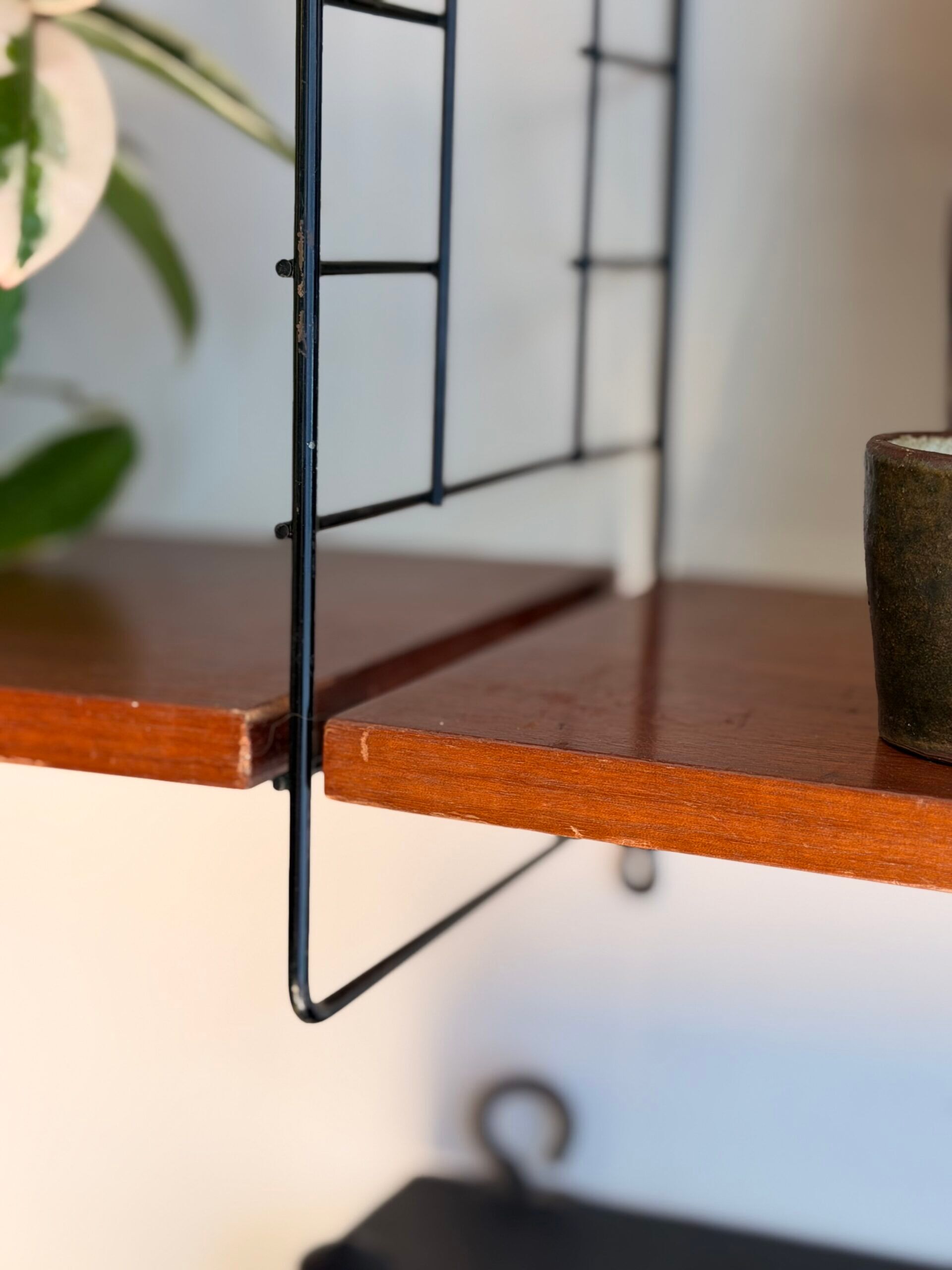 Modular wall shelf in teak – 1960s