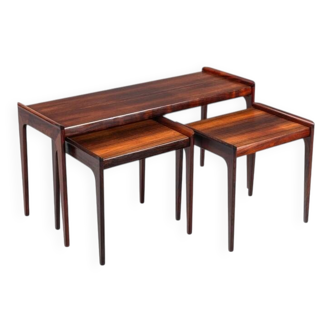 Erling Torvits nesting tables in rosewood Heltborg Mobler Denmark 1960
