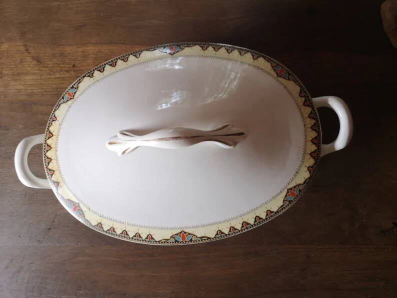 Vintage Earthenware Soup Tureen