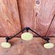 Vintage yellow wall coat rack