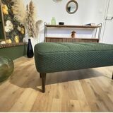 green asymmetrical bench