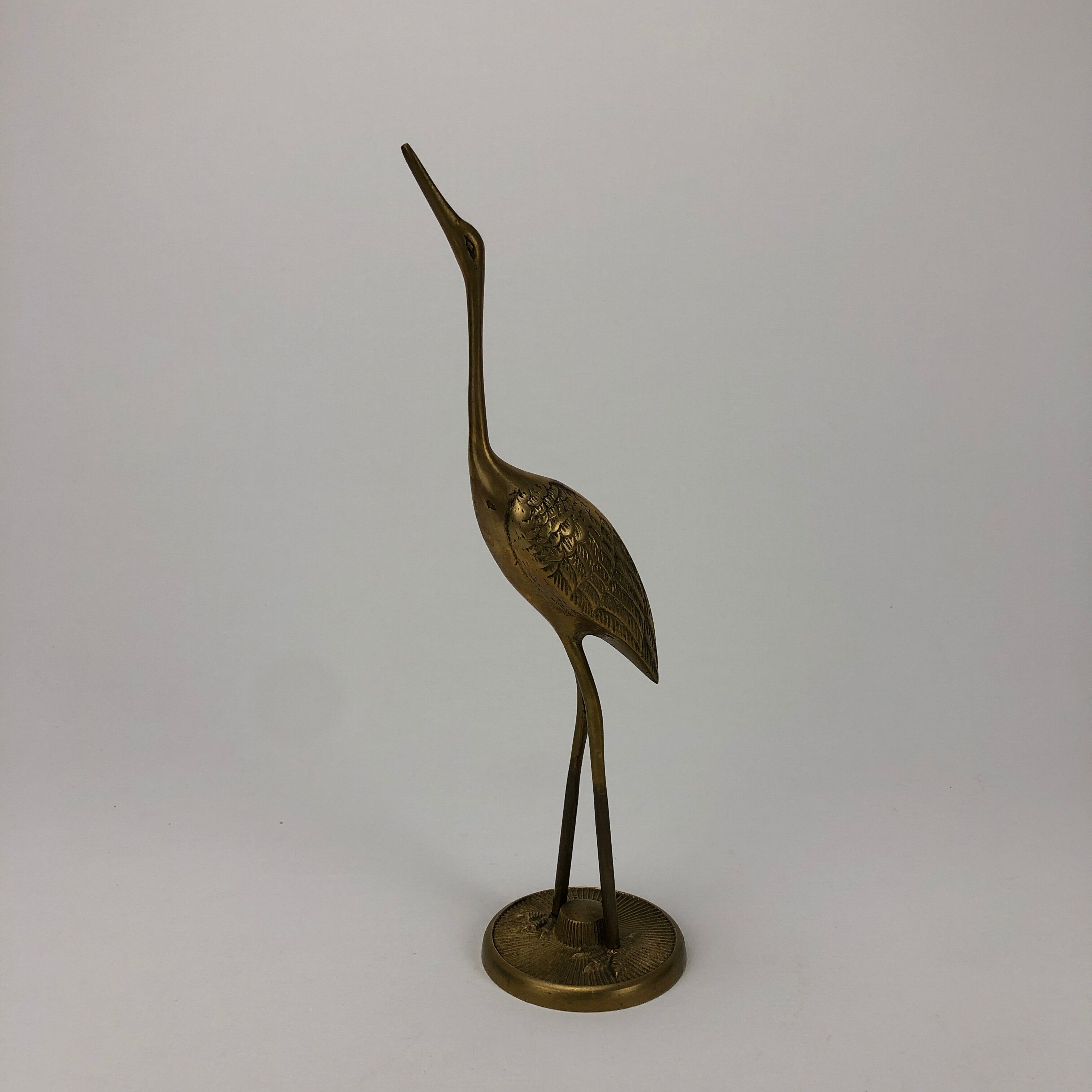 Brass heron couple