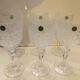 Ensemble de six verres à vin en cristal de bohême
