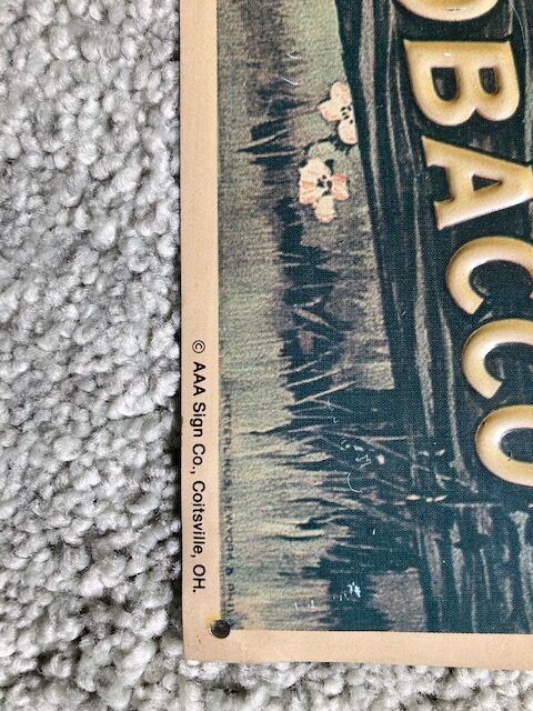 Enamelled plate tobacco vintage