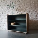 Bookcase on wheels vintage